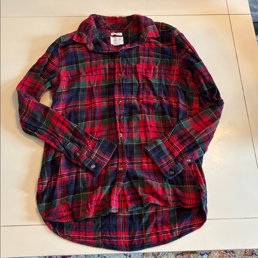 American Eagle plaid Boyfriend fit Flannel Shirt